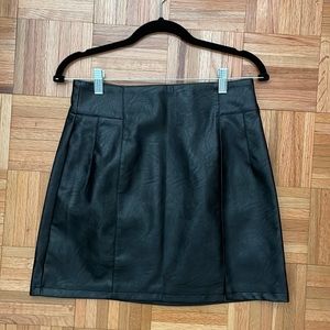 Topshop Faux Leather Mini Skirt